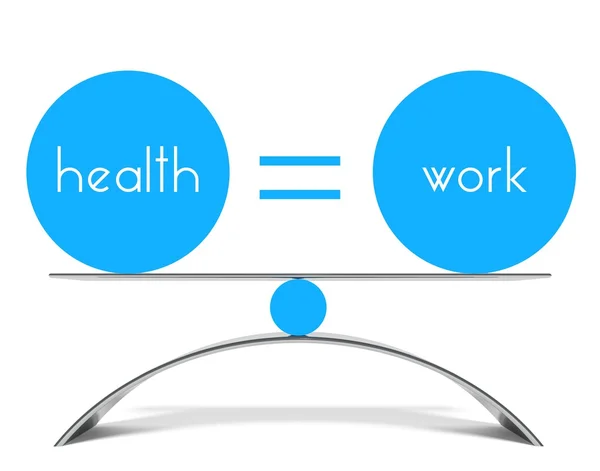 Balance conceptual de la salud y el trabajo — Foto de Stock