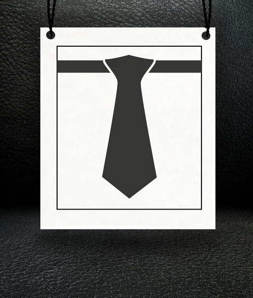 Minimalist elegance paper poster with suit tie — Stock Photo, Image