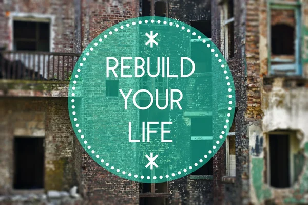 Reconstruye tu vida, nuevo concepto de principio — Foto de Stock