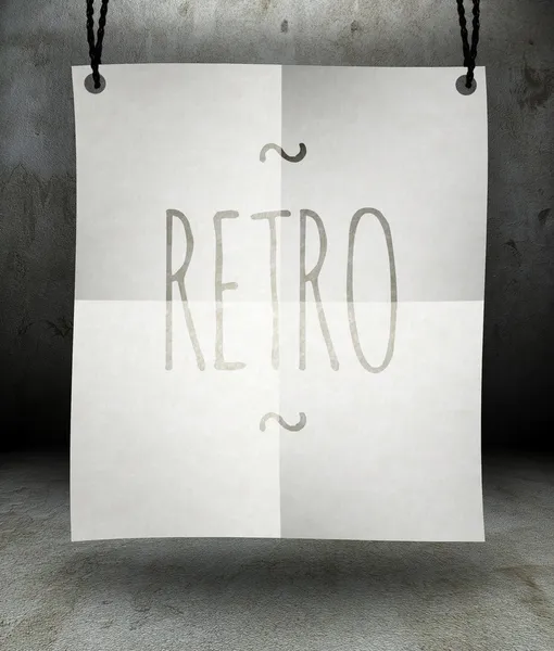 Retro style concept on paper poster — Stock Photo, Image