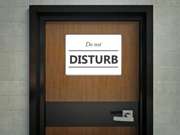 Do not disturb sign hanging on a office door — Stock Photo, Image