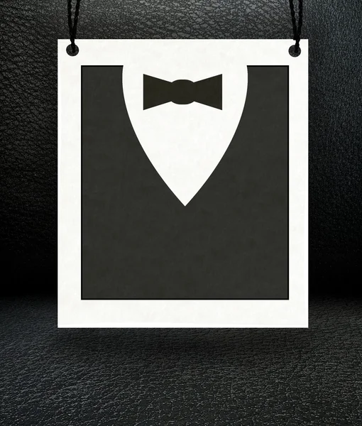 Elegante traje pajarita concepto cartel — Foto de Stock