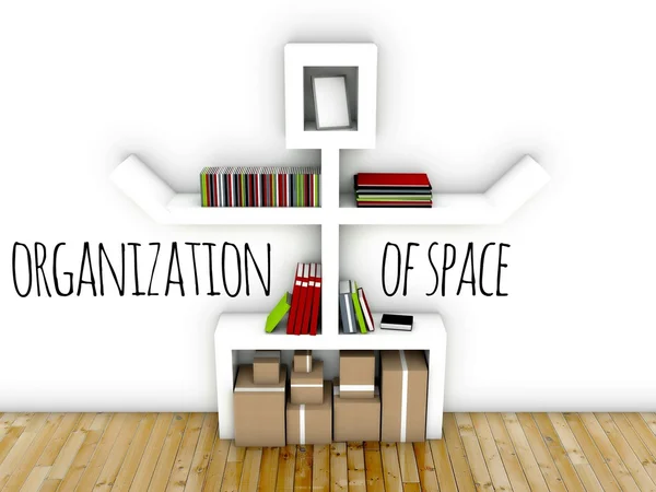 Organizacja przestrzeni, idea wnętrz — Zdjęcie stockowe
