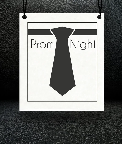 Prom Night announcement poster suit and tie — Stock Photo, Image