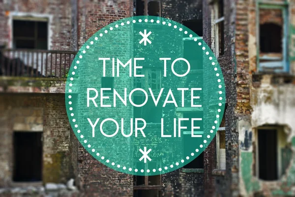 Time to renovate your life new beginning — Stock Photo, Image