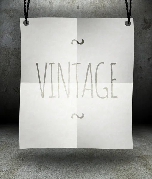 Conceito de estilo vintage em cartaz de papel — Fotografia de Stock