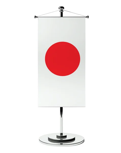 3d Japanese table flag isolated white — Stock Photo, Image