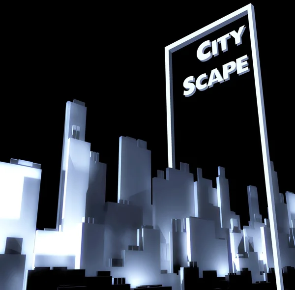 City scape concept 3d Urban development — Stock Photo, Image