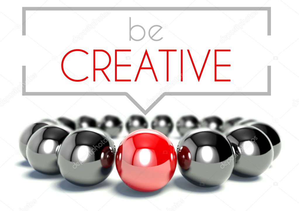 Be creative, business unique concept