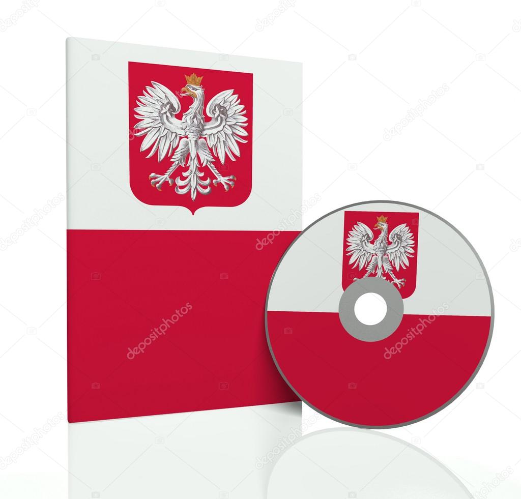 CD cover with disc with Polish flag