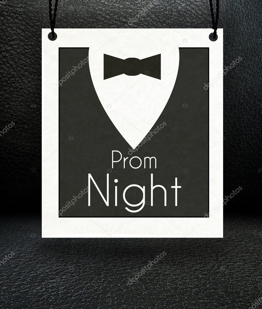 Prom Night invitation poster suit and bow tie