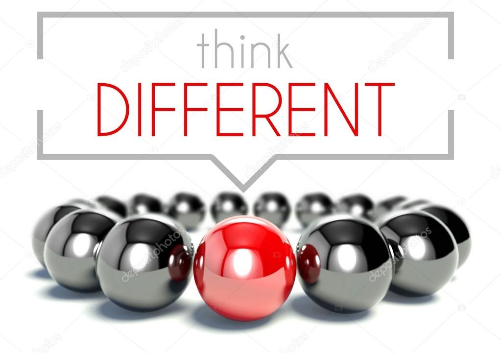 Think different, business unique concept