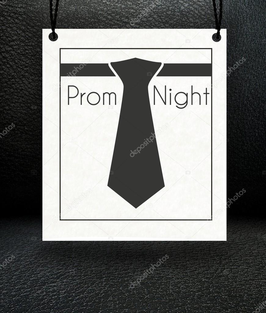 Prom Night announcement poster suit and tie
