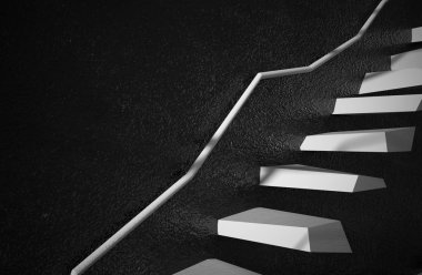 恐怖风格的噩梦场景楼梯