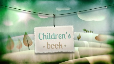 çocuk kitabı bu, vintage çocuk şekil