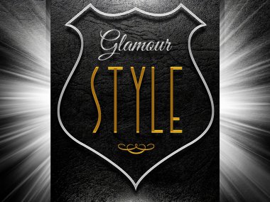Glamour tarzı siyah deri üzerinde kayıt