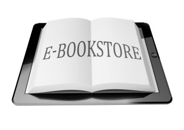 e-boekwinkel met ebook in digitale tablet pc