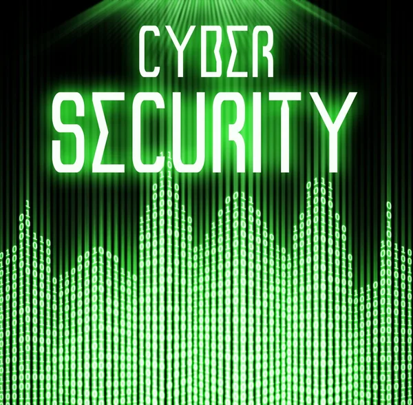 Cyber sicurezza con tecnologia di codice binario a matrice — Foto Stock