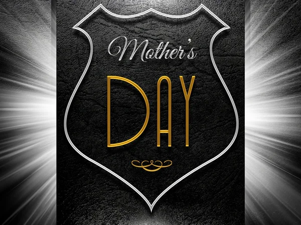 Mother's day sign on leather background — Stock Photo, Image