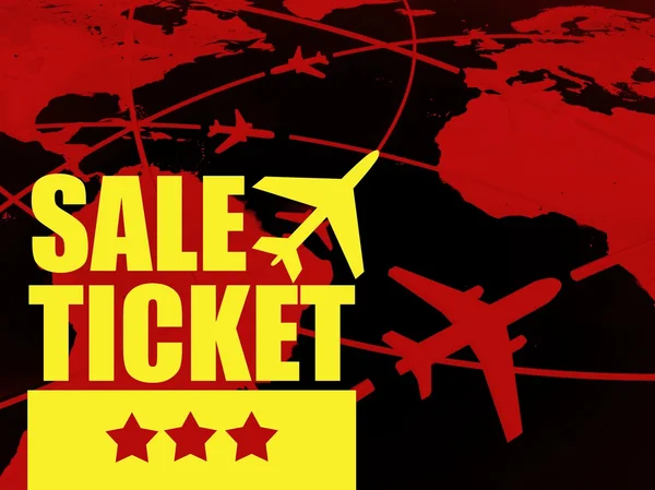 Sale ticket travel concept, airlines in the world — Stock Photo, Image