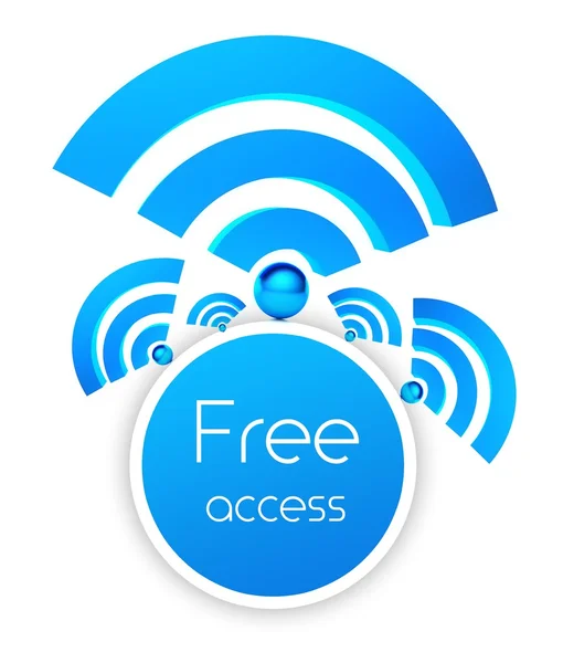 Wifi icône d'accès gratuit isolé — Photo
