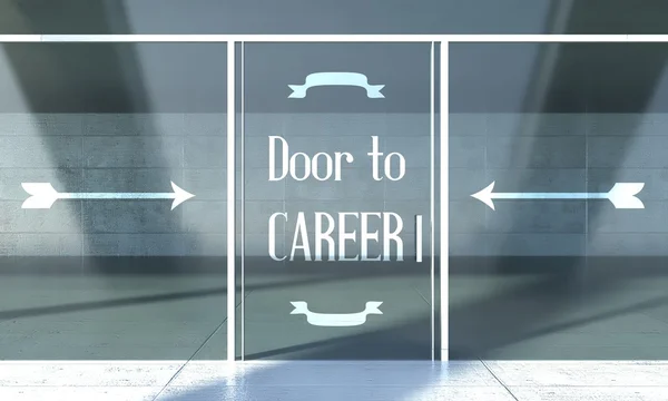 Door to career sign on front door — Stock Photo, Image