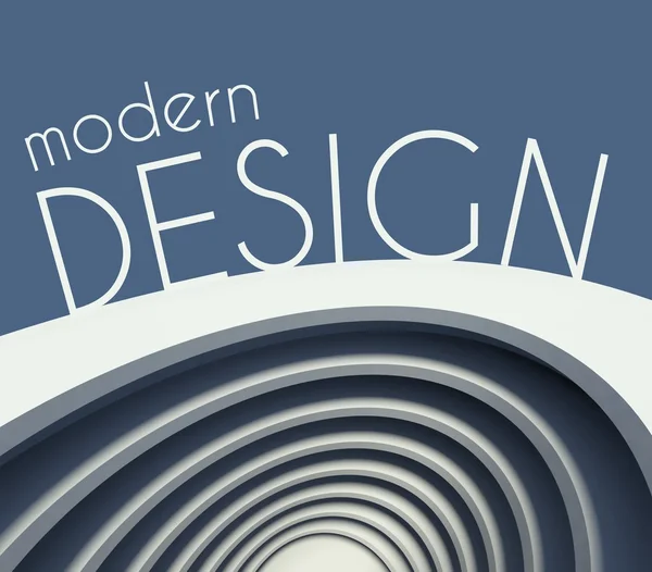 Modern design affisch med futuristisk byggnad — Stockfoto