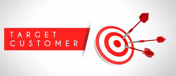 Cliente business target, concetto di successo — Foto Stock