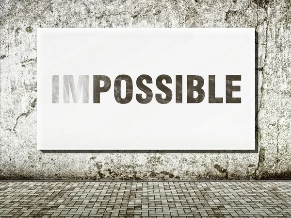 Impossible text on old wall — Stock Photo, Image