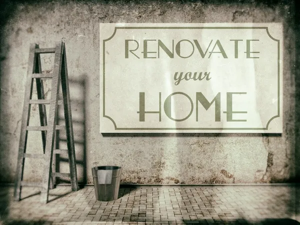 Renovate your home on wall, Time to Refurbishment — Stock Photo, Image