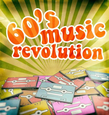60s muziek revolutie vintage poster ontwerp retro