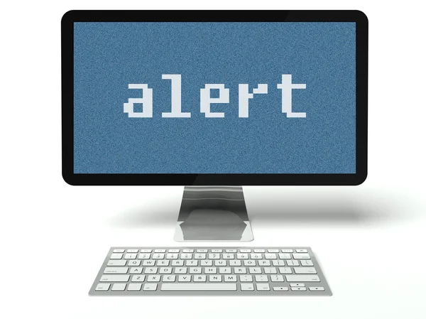 Alert computer digital LCD screen — Stock Photo, Image