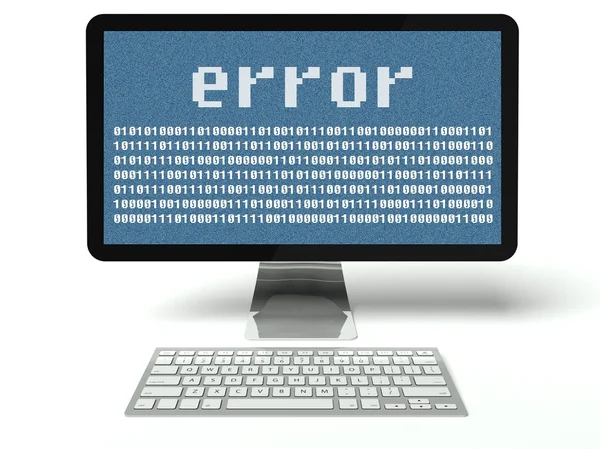 Error computer digital LCD screen — Stock Photo, Image