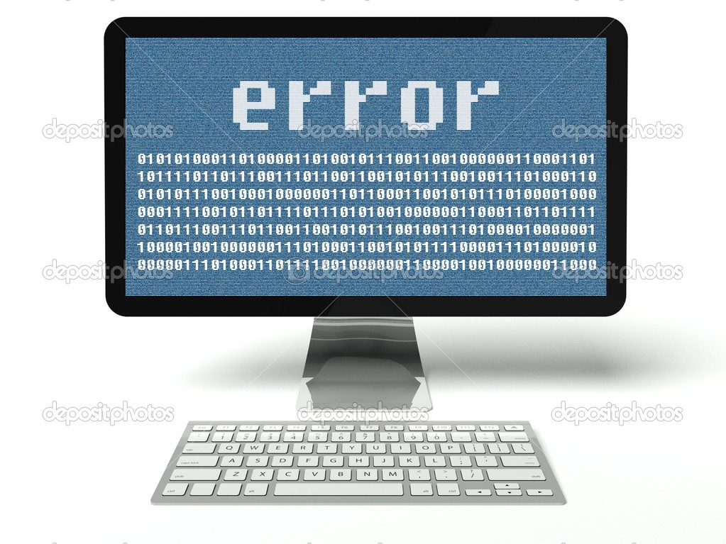 Error computer digital LCD screen