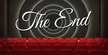 eski retro sinema perde biten film
