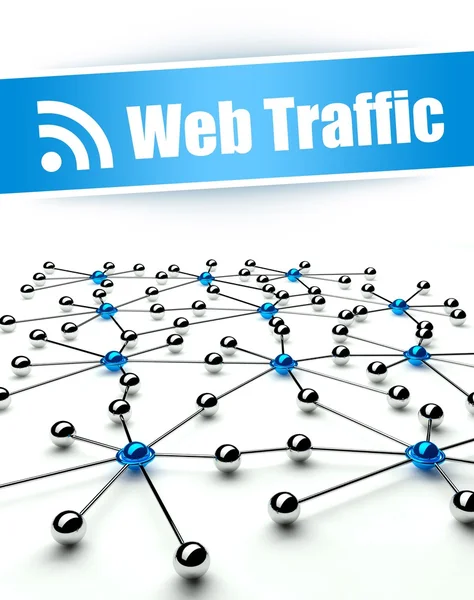 Web traffic conception of internet and communication — Stock Photo, Image