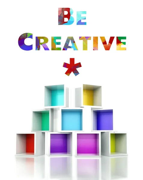 Essere concetto creativo colorato 3d design — Foto Stock