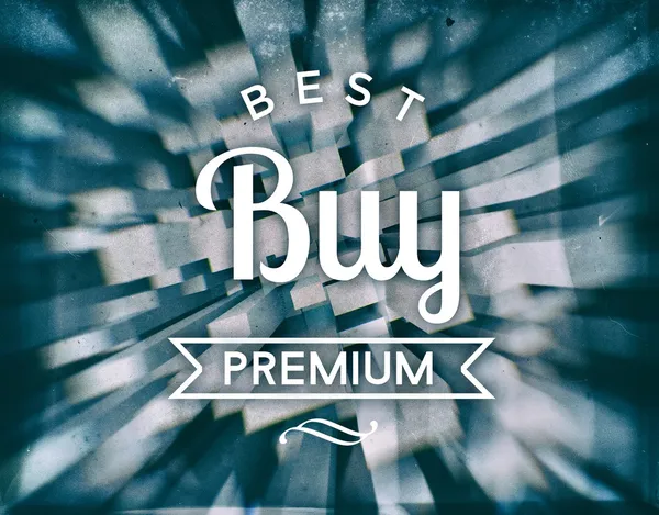 Best Buy Best buy premie retro conceptuele poster — Stockfoto