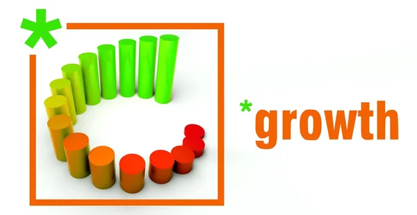 Growth business. rising graph chart — Stock Photo, Image