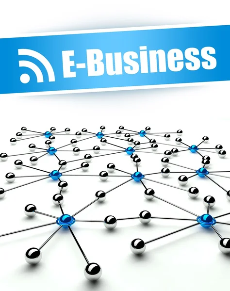 E-business, conceptie van internet en communicatie — Stockfoto