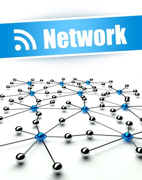 Network. Conception of internet and communication — Stock Photo, Image