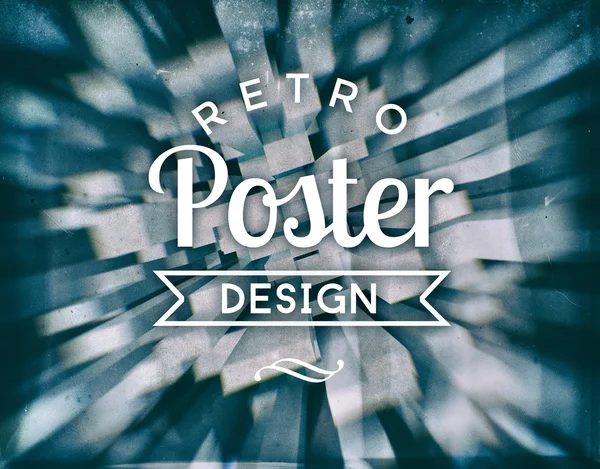 Retro poster design, vintage illustration — Stock Photo, Image