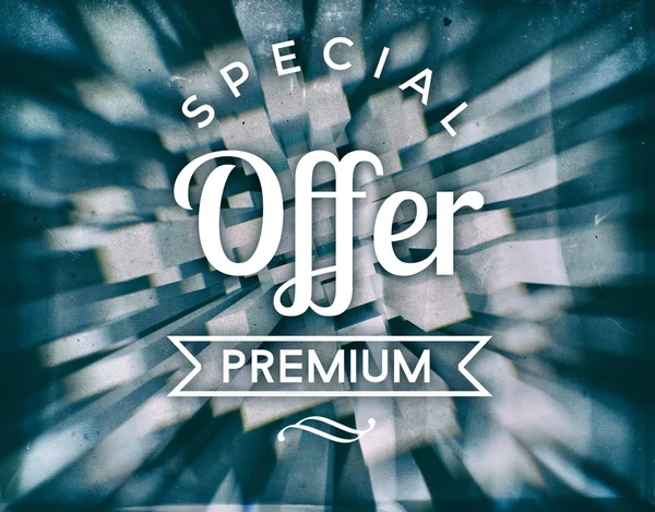 Offre spéciale premium. affiche conceptuelle rétro — Photo
