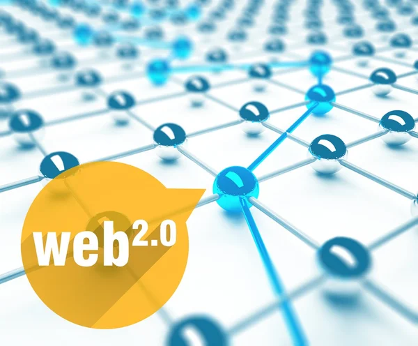 Web 20 conception of network and communication — Stock Photo, Image