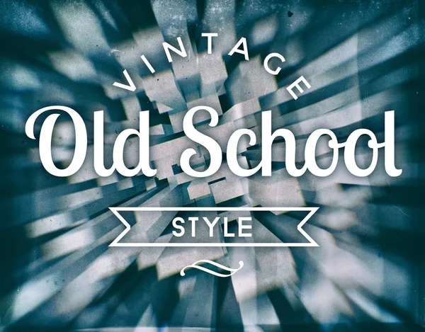 Vintage old school style. retro conceptual poster — Stock Photo, Image