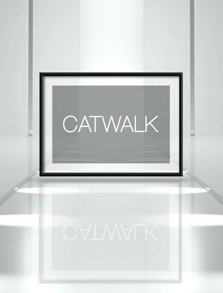 Fashion catwalk on empty runway — Stock Photo, Image