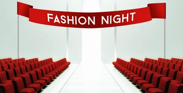 Fashion night slogan, sfondo pista vuota — Foto Stock