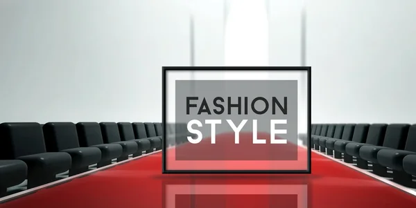 Red carpet, fashion runway style illustration — Stock Photo, Image