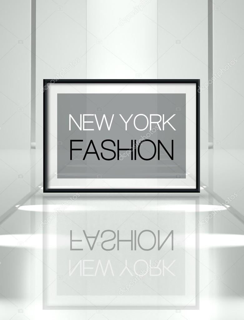 New York fashion on empty runway