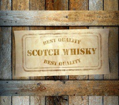 Pul en iyi kalite scotch viski etiket eski ahşap kutu